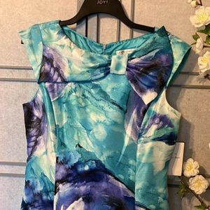 Watercolor sheath dress by Sandra Darren